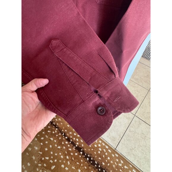 L.L. Bean Mens XXL Tall Burgundy Button-Up Shirt 100% Cotton With Chest Pockets - Picture 6 of 6